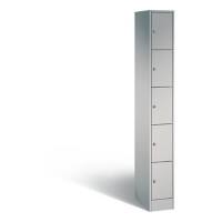 C+P Schließfachschrank Serie 8070, H1950xB240xT480mm Korpus Weißaluminium Fronten Weißaluminium