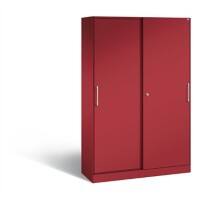 C+P Schiebetürenschrank Asisto H1980xB1200xT435mm Korpus Rubinrot Fronten Rubinrot Anzahl Fächer: 4