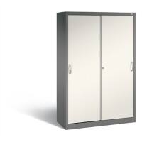 C+P Schiebetürenschrank Acurado H1950xB1200xT500mm Korpus Vulkangrau Fronten Perlweiß Anzahl Fächer: 6
