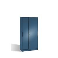 C+P Schiebetürenschrank Asisto H1980xB1000xT435mm Korpus Fernblau Fronten Fernblau Anzahl Fächer: 4