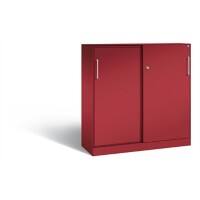C+P Schiebetürenschrank Asisto H1310xB1200xT435mm Korpus Rubinrot Fronten Rubinrot Anzahl Fächer: 2