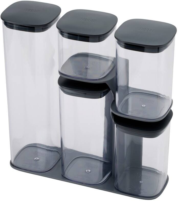 Joseph Joseph Lebensmittelbehalter Podium Kunststoff Transparent Grau 5 Stuck Viking De