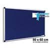 Master of Boards Filz-Pinnwand Blau mit Aluminium-Rahmen 90 x 60 cm