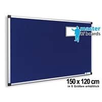 master of boards Pinnwand Wandmontage 150 (B) x 1,5 (T) x 120 (H) cm Blau