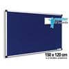 Master of Boards Filz-Pinnwand Blau mit Aluminium-Rahmen 1200 x 1500 x 15 mm