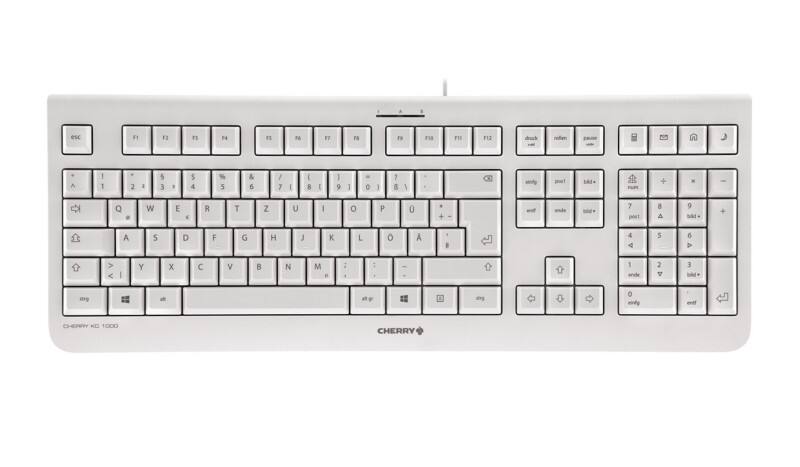 CHERRY Tastatur KC 1000 JK-0800DE-0 Verkabelt Grau QWERTZ (DE)