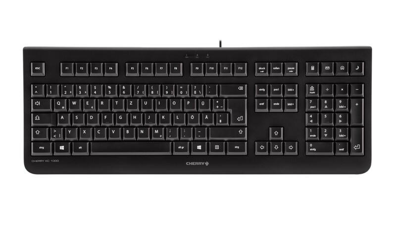 CHERRY Tastatur KC 1000 QWERTZ Schwarz Kabelgebunden