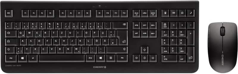 CHERRY Tastatur-Maus-Set DW 3000 JD-0710DE-2 Kabellos Schwarz QWERTZ (DE)