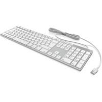 KeySonic Tastatur KSK-8022U 60453 Silber, Weiß QWERTZ (DE)