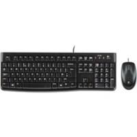 Logitech Tastatur-Maus-Set MK120 920-002559 Verkabelt Schwarz QWERTZ (CH)