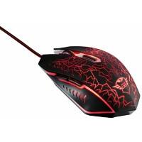 Trust GXT 105 Optische USB Kabelgebundene Maus 1.8 m Kabel Schwarz, Rot