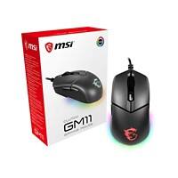 MSI GM11 Optische USB Kabelgebundene Maus 1.8 m Kabel Beidhändig Schwarz