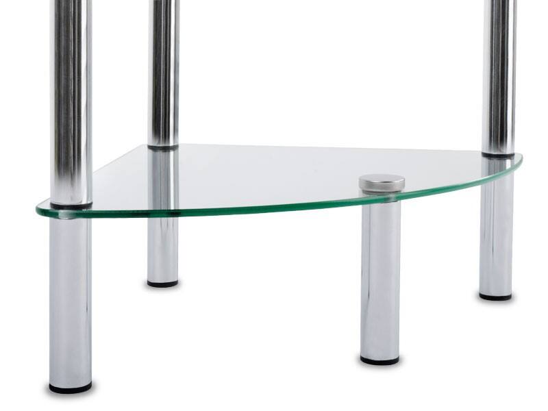 Casa Pura Eckregal Diana Silber 300 x 300 x 1.340 mm