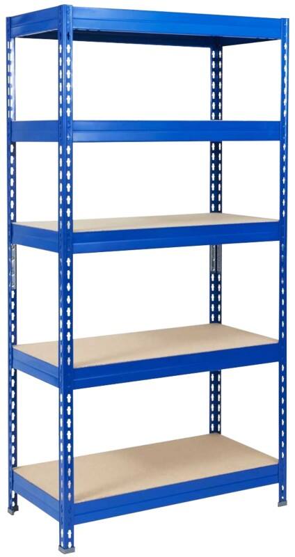 MAMMUT Grizzly Schwerlastregal 5 Fachböden Stahlblech 1.200 x 600 x 1.800 mm Blau