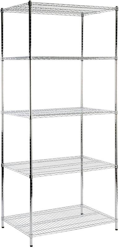 MAMMUT Gitterregal Stahl Chrom 3 Fächer 600 x 350 x 900 mm