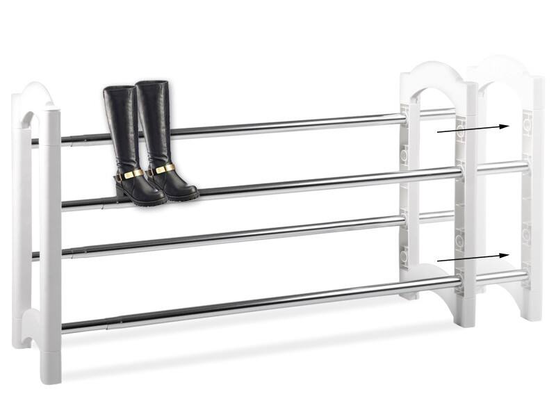 Casa Pura Schuhregal Maxim Aluminium, Polypropylen Weiß Fächer 1145 x 185 x 425 mm