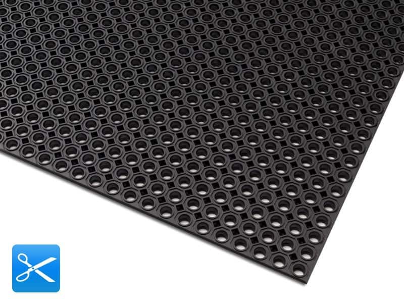 etm Ringgummimatte Octo-Roll Naturgummi Schwarz 1000 x 1500 mm