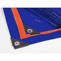 Casa Pura Abdeckplane Multifunktional High Density Polyethylen-Gewebe Blau, Orange 6000 x 8000 mm