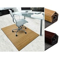Floordirekt Pro Stuhlunterlage Hell Bambus, Filz Braun 900 x 1200 mm