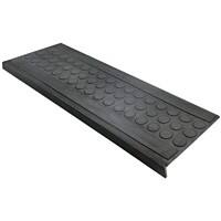 Floordirekt Step Stufenmatte Coin Gummi Schwarz 250 x 750 mm