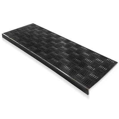 Floordirekt Step Stufenmatte Madras Vollgummi Schwarz 250 x 650 mm
