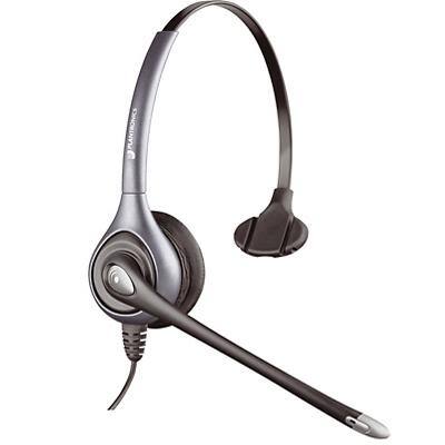 Plantronics SupraPlus HW351N Headset Verkabelt Kopfbügel Geräuschunterdrückung mit Mikrofon Silber mit Mikrofon
