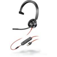 Plantronics Blackwire 3315 Headset Verkabelt Kopfbügel Geräuschunterdrückung mit Mikrofon Schwarz mit Mikrofon