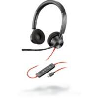 Plantronics Blackwire 3320 Headset Verkabelt Kopfbügel Noise Cancelling Schwarz mit Mikrofon