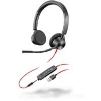 Plantronics Blackwire 3325 Headset Verkabelt Kopfbügel Noise Cancelling mit Mikrofon Schwarz
