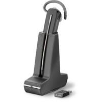 Plantronics 8240 UC Headset Kabellos Ohrbügel Geräuschunterdrückung mit Mikrofon Schwarz mit Mikrofon Bluetooth USB