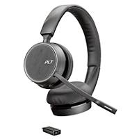 Plantronics Voyager 4220 UC Headset Kabellos Kopfbügel Noise Cancelling mit Mikrofon Bluetooth USB Schwarz