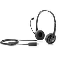 Hp Headset Verkabelt Kopfbügel Noise Cancelling schwarz mit Mikrofon T1A67AA
