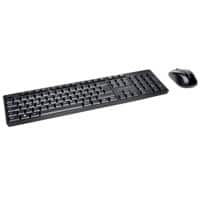 Kensington Pro Fit Kabellose Flache Full-Size Tastatur QWERTZ und Ergonomische Maus für Rechts- und Linkshänder K75230DE USB-A Nano Receiver Schwarz