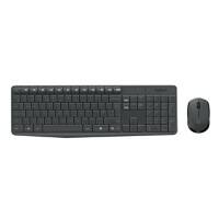 Logitech Tastatur-Maus-Set MK235 920-007909 Kabellos Schwarz QWERTZ (CH)