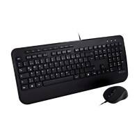 V7 Tastatur-Maus-Set CKU300DE Verkabelt Schwarz QWERTZ (DE)