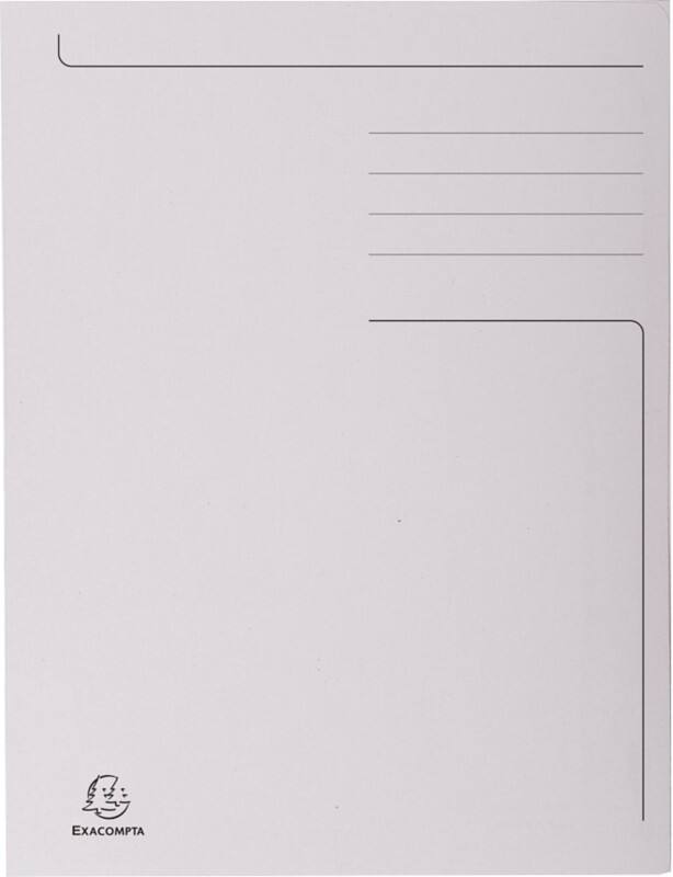 Exacompta 3 Klappen-Mappe Forever 449019E Folio-Graukarton 24,5 x 35 cm