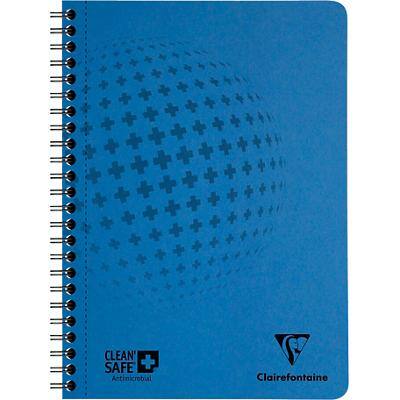 Clairefontaine Sauber und sicher DIN A5 Drahtgebundene Blau Premum Pressspan Umschlag Notizbuch Kariert 60 Seiten