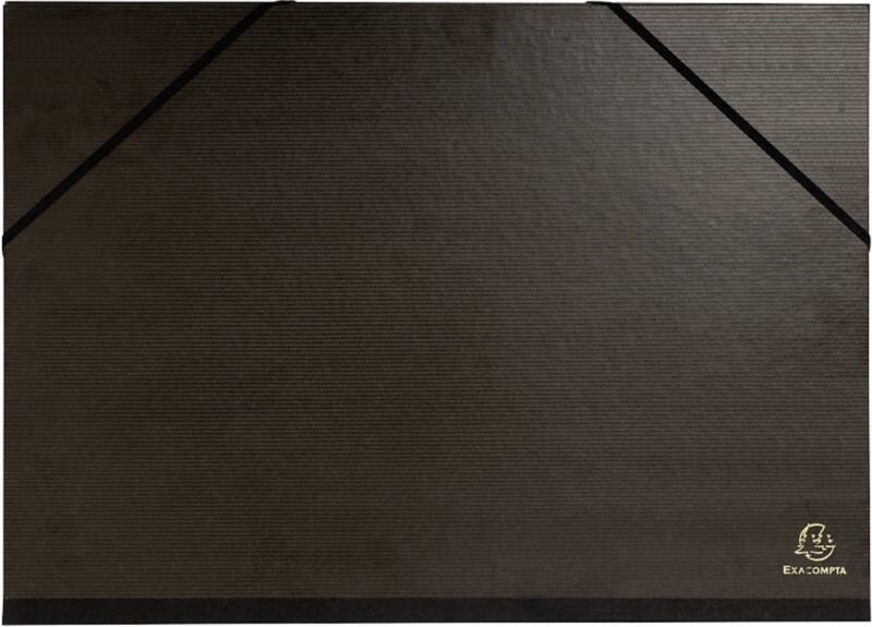 Exacompta Kunstordner 548015E Karton 320mm x 450mm Schwarz 4 Stück