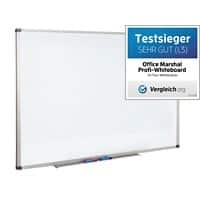 Office Marshal Whiteboard Profi Lackierter Stahl Wandmontierbar Weiß 45 x 60 cm