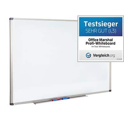 Office Marshal Whiteboard Profi Lackierter Stahl Wandmontierbar Weiß 45 x 60 cm