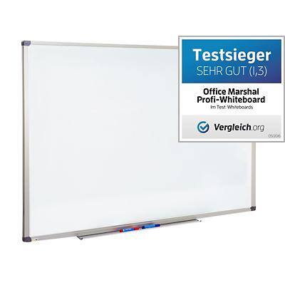 Office Marshal Whiteboard Profi Lackierter Stahl Wandmontierbar Weiß 30 x 45 cm