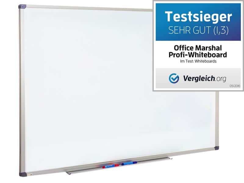 office marshal Profi Whiteboard Magnetisch Lackierter Stahl Einseitig 200 (B) x 100 (H) cm