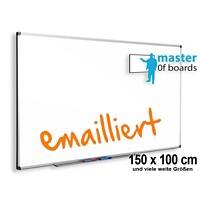 Master of Boards Magnetisches Whiteboard Premium Emaille Wandmontierbar Weiß 150 x 90 cm