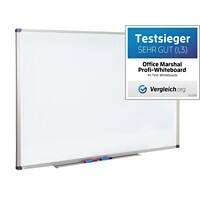 office marshal Profi Whiteboard Magnetisch Lackierter Stahl Einseitig 120 (B) x 90 (H) cm