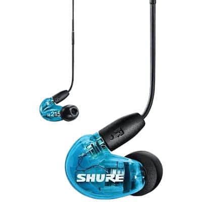 Shure Kabellose In-Ear-Kopfhörer SE215 Bluetooth Klangisolation mit Mikrofon Blau