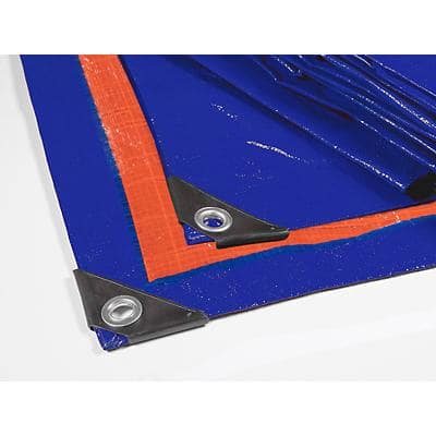 Casa Pura Abdeckplane High Density Polyethylen-Gewebe Blau, Orange 3000 x 4000 mm