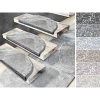 Floordirekt Step Stufenmatte Sundae Polypropylen Silber 190 x 560 mm