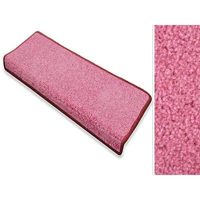 Floordirekt Step Stufenmatte Dynasty Velours Polypropylen, Filz Pink 650 x 235 mm Rechteckig
