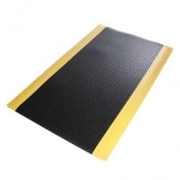 etm Anti-Ermüdungsmatte Heavy-Duty Diamond PVC, Vinyl Schwarz 900 x 1500 mm