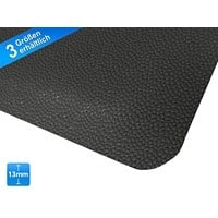 etm Anti-Ermüdungsmatte Heavy-Duty Soft-Tritt PVC, Vinyl Schwarz 900 x 1500 mm